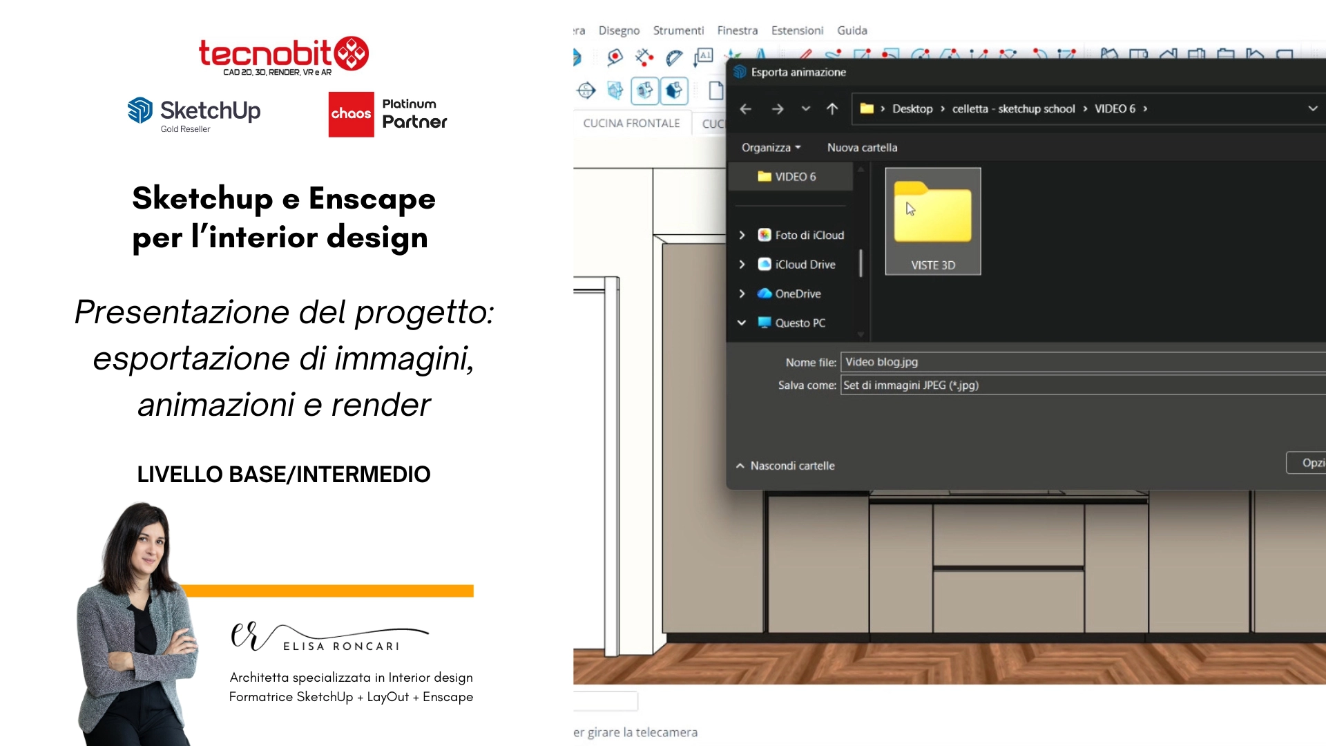 Presentazione del progetto - esportazione rendering e animazioni.