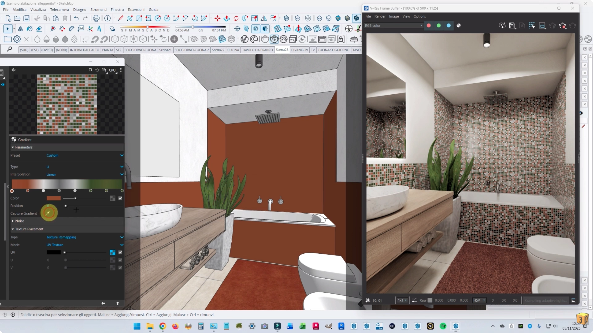 Cattura gradiente V-Ray 7.2 - tutorial completo passo passo