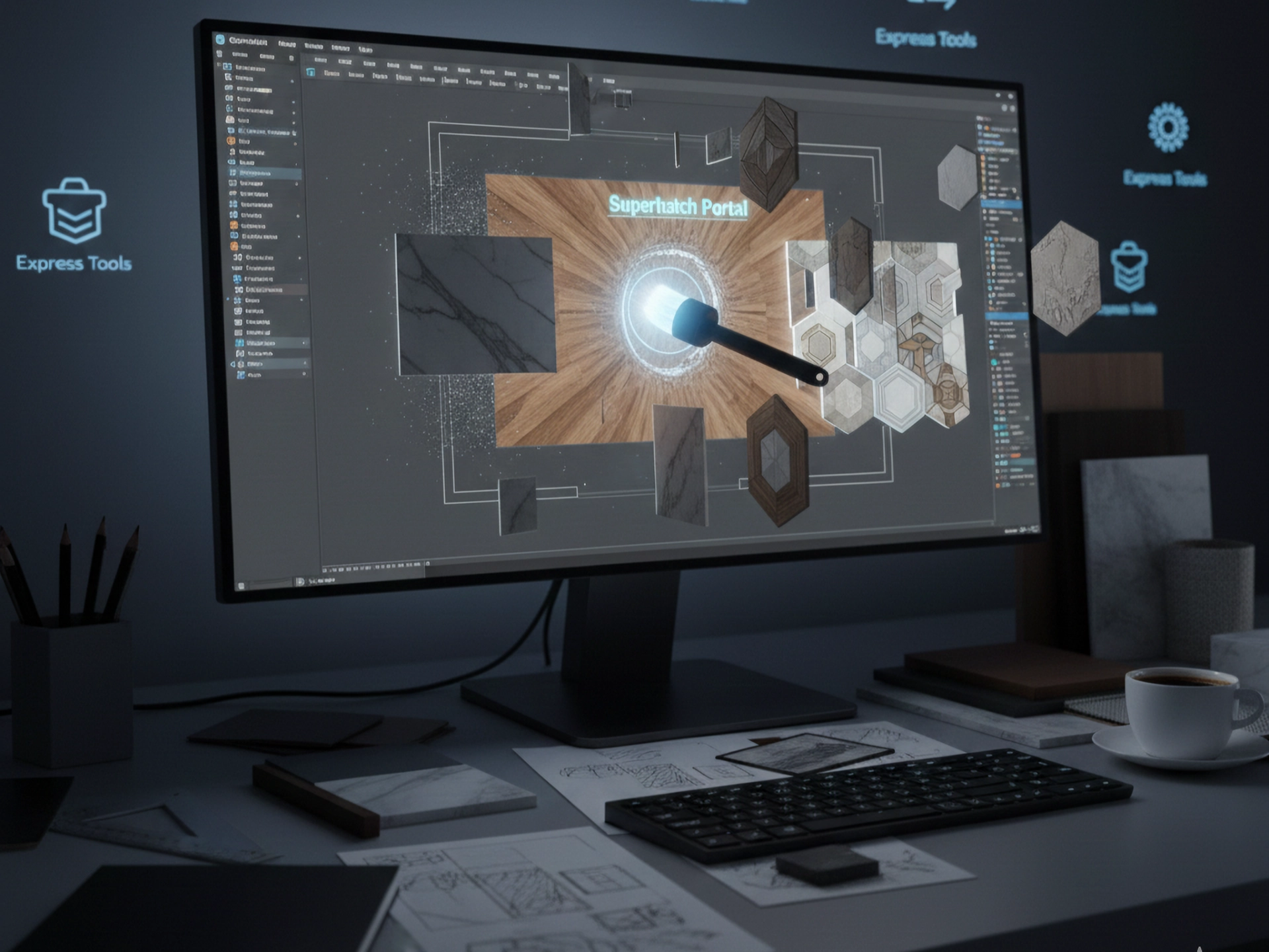 Superhatch in GstarCAD - tratteggi con immagini e blocchi